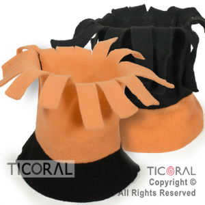 SOMBRERO PA�O GALERA CON FLECOS HALLOWEEN COLORES SURTIDOS x 1
